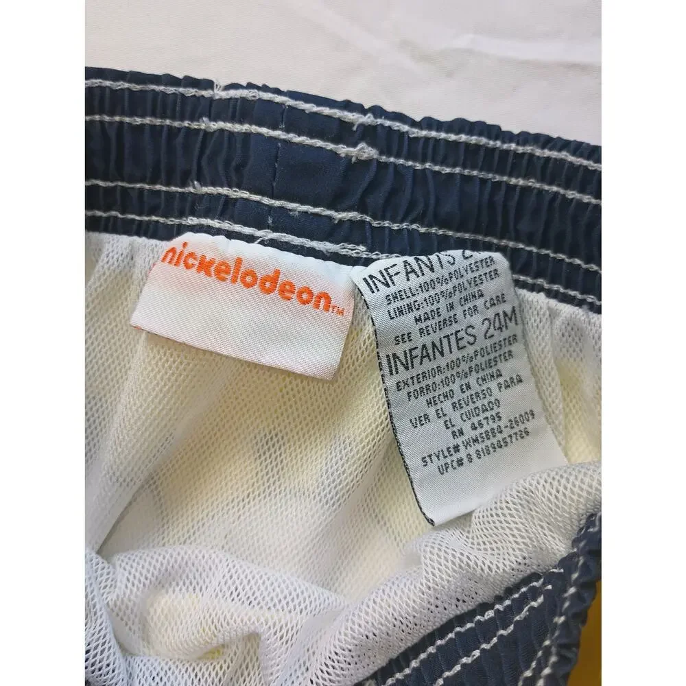 VTG Nickelodeon SpongeBob SquarePants Swim Trunks Yellow Kids 24M Board‎ Shorts
